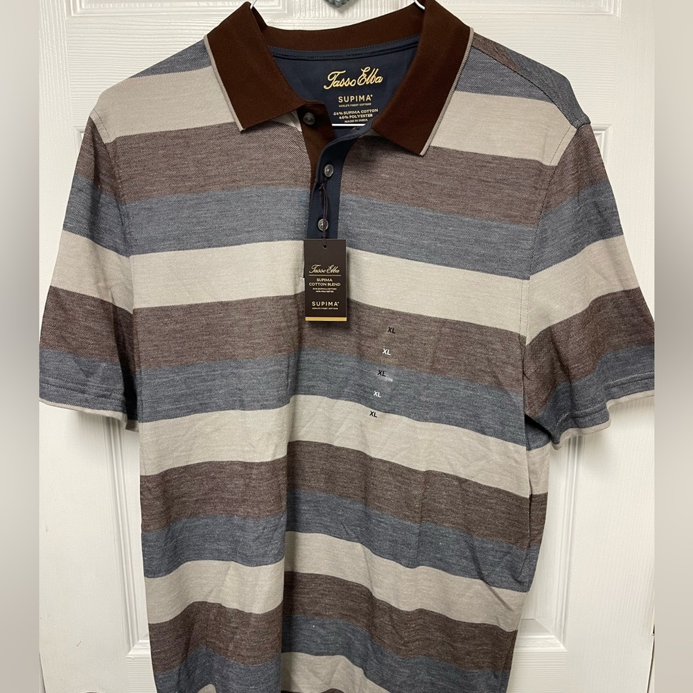 Tasso Elba Supima cotton blend polo. XL
